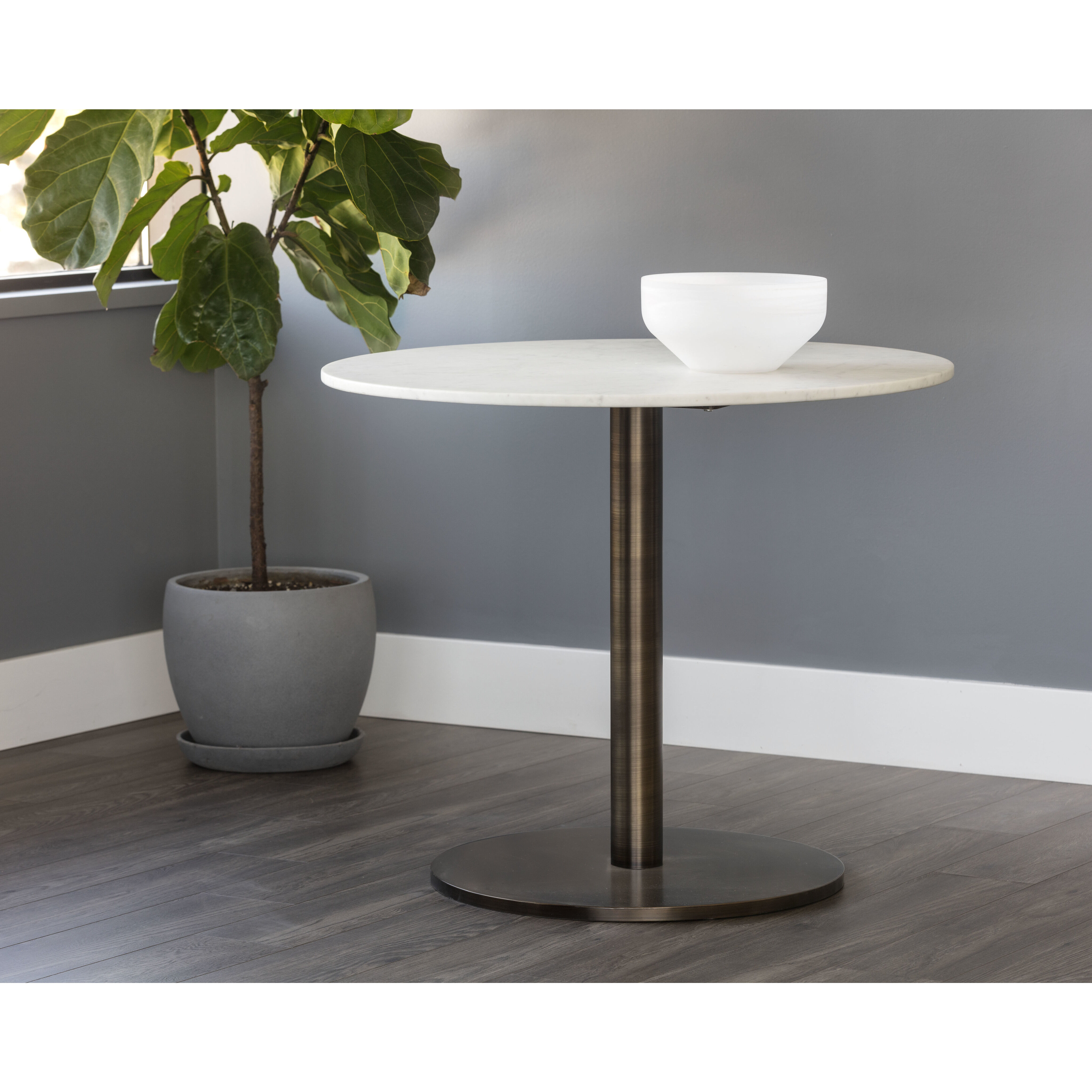 Enco White / Antique Gold Bistro Table